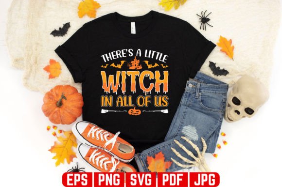 A Little Witch Halloween T-Shirt Designs Graphics Review