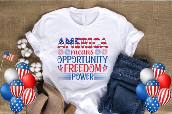 America Means Opportunity T-shirt Design: Graphics for Commercial Use