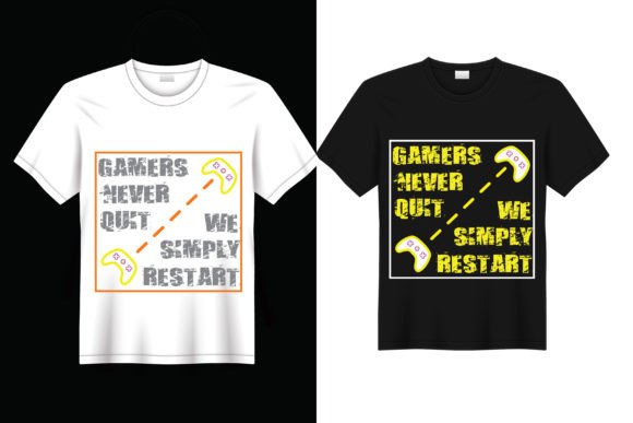 Gamer Typographic T Shirt Design Graphics