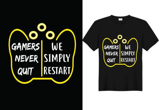 Gamers Typographic T-Shirt Design Graphics