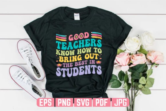 Good Teachers Day Wavy Graphics for T-Shirt Designs