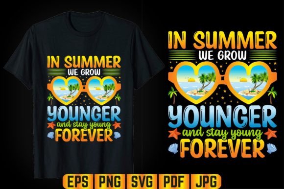 In Summer Typography T-shirt Graphics & Templates