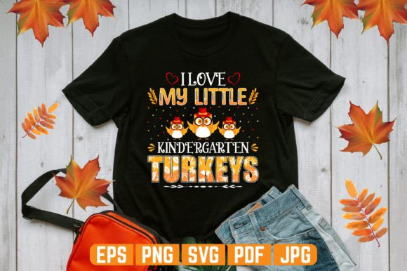 Little Turkey Thanksgiving Tshirt Design: Graphics and T-Shirt Designs