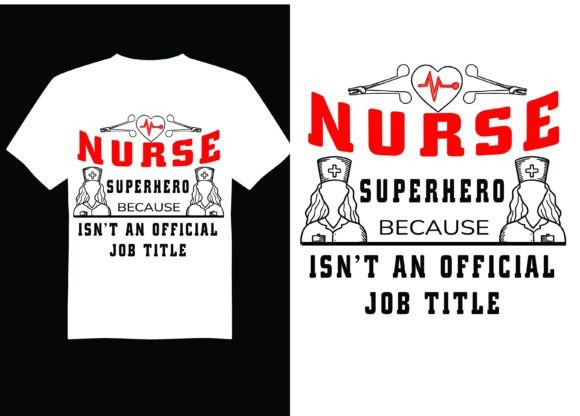 Nurse Superhero Graphics and T-Shirt Designs