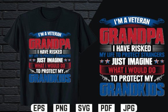 Protect Grandkids Veteran T-shirt Design Graphics