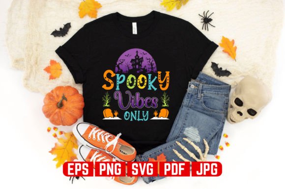Spooky Vibes Halloween T-Shirt Graphics & Designs