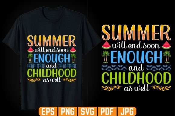 Summer Will End Soon Tshirt Design: Graphics for Creative Sellers