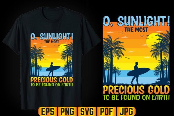 Sunlight Summer Typography Tshirt Design Graphics for Graphic Templates