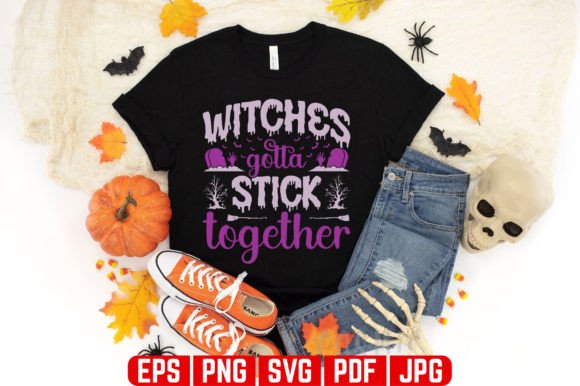 Witches Stick Halloween T-Shirt Designs Graphics Review