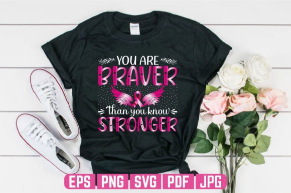 You Are Braver Cancer T-shirt Design: Graphics for Real Publishing